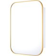 thumbnail image 2 of In Style Genesis Single Door Medicine Cabinet with Gold Metal Frame, Gold, 2 of 2