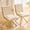 Beige + Gold, variant on Dining Chair Set of 2, Beige Velvet Upholstered Vanity Chairs with Black Metal Frame, Bubble Tufted Swivel Accent Chair for Living Room, Dining Room