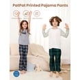 thumbnail image 2 of Pantalones de pijama PATPAT para niños a cuadros verde/negro, tallas 9-10 años, 2 of 7