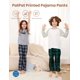 thumbnail image 2 of Pantalones de pijama PATPAT para niños a cuadros verde/negro, tallas 7-8 años, 2 of 7
