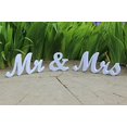thumbnail image 2 of MR & MRS plaque en Bois PVC Mots Signe Mariage Juste Marié Décoration Maison Cadeau (Blanc), 2 of 4