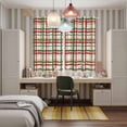 thumbnail image 6 of Curtains 63 Inch Length 2 Panels, Green Red Checkered Grommets Window Treatment Curtain, Farmhouse Christmas Winter Striped Thermal Curtains Drapes for Living Room/Bathroom, 6 of 9