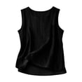 thumbnail image 4 of Cotton Linen Tank Tops for Women Lightweight Crew Neck Sleeveless Summer Shirts Gauze Loose Causal Athlete Camisole 2026 Black L, 4 of 5