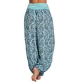 thumbnail image 2 of Pantalones de harén de pierna ancha para mujer Aladdin Boho Hippy Pantalones de yoga sueltos Tallas grandes-Azul cielo-S Computadora Computadora Computadora portátil, 2 of 3