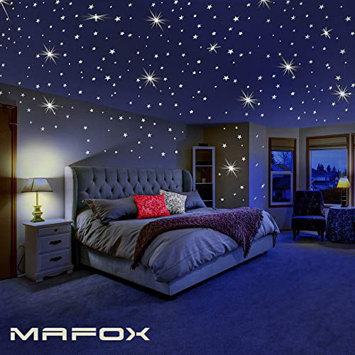 Bright & Realistic WOWOS WOWOSS 452 Pcs Glow in The Dark Stars for Ceiling or Wall Stickers Ideal for Kids Bedroom or Living Room Decoration Luminous Wall Decals Stickers Room Decor Kit 
