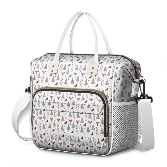 Christmas Forest Pattern Womens Lunch Box for Work,Insulated Large Lunch Bag for Tween and Teen,Loncheras Para Mujer,Leakproof Adult Lunch Bag for Work,Beach,Travel,Picnic,Camping