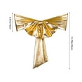 thumbnail image 3 of ICQOVD Gold Embossed Stretch Chair Back Ribbon Bow Decorative Fabric for Banquet Festive Gathering, 3 of 6