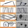 thumbnail image 7 of Leumius Foldable Shopping Carts,Utility Bigger Shopping Cart,Grocery Cart on Wheels with Double Basket for Shopping,Laundry,Travel,Grey01, 7 of 7