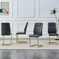 thumbnail image 3 of Miekor Furniture Modern dining chairs, restaurant chairs, and gold legged upholstered chairs made of artificial leather, suitable for kitchens, living rooms, bedrooms, and offices Set of 4 107097, 3 of 9