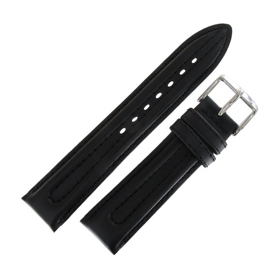 MS883 20mm Genuine Oil Tan Leather Watch Strap Black