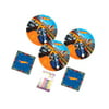 Hot Wheels Wild Racer Party Supplies Pack Serves 16:Plates And Napkins With Birthday Candles (Bundle For 16)