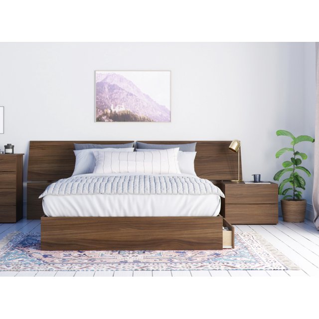 Distance Ensemble de Chambre 3 Pcs Taille Grand Noyer