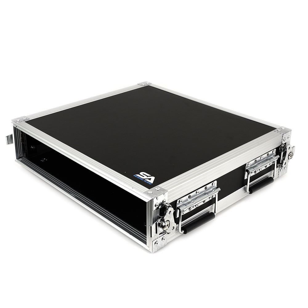 Seismic Audio - SA-PTR-2U - 2 Space Pro Audio DJ Road Rack Case - Pro Tour Grade  2U Vertical Amplifier Case