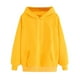 thumbnail image 1 of YUEHAO Sudadera con capucha de manga larga para mujer, jersey con capucha, blusa con bolsillo, sudaderas con capucha para mujer, color amarillo, 1 of 5