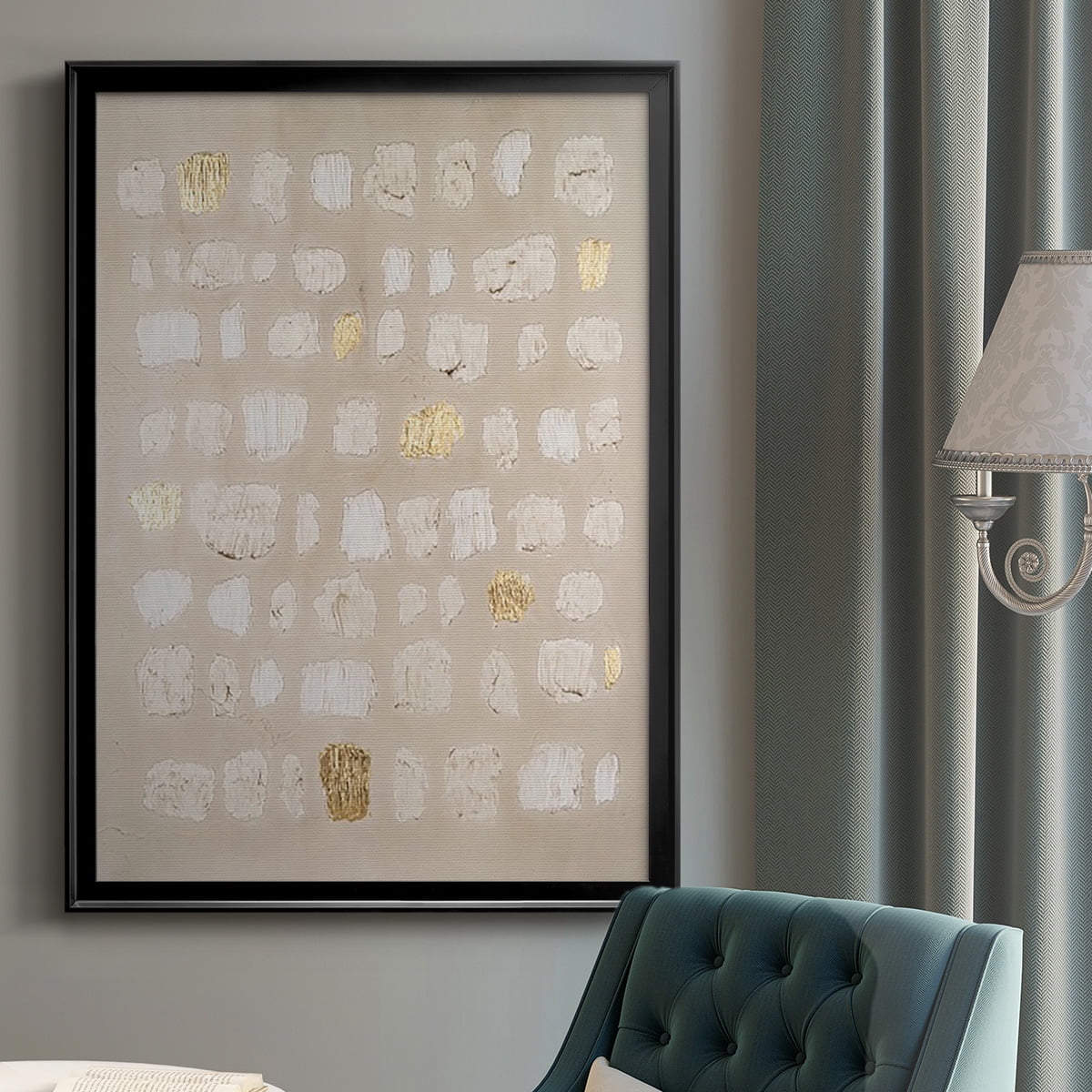 Embellished Cobblestone I Premium Framed Print, in Gold, Black, or Silver - Ready to Hang