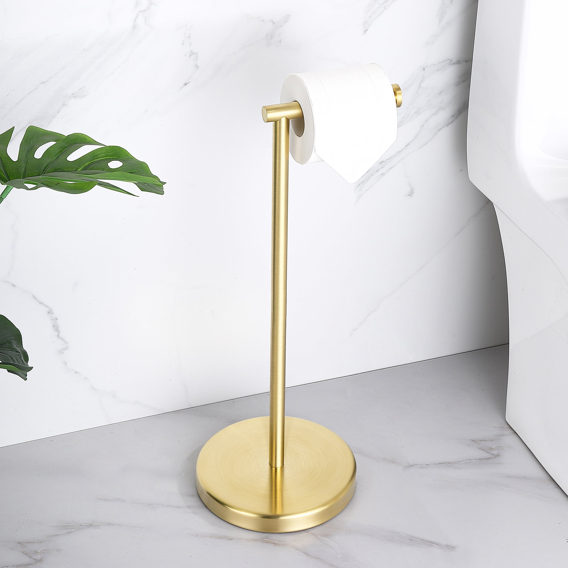 Sabriel Ornate Gold Toilet Paper Stand