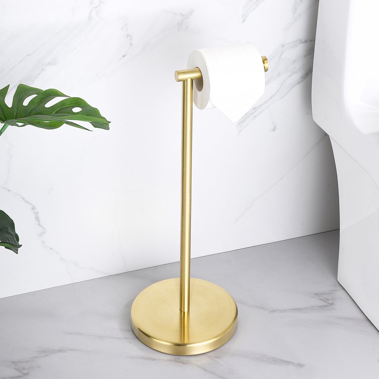 KESGold Paper Towel Holder Countertop Stainless Steel Brushed Brass Finish  WMPTH001BZ