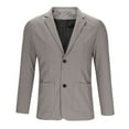 thumbnail image 7 of USNSM Mens Blazer Solid Color Suit Sport Coat Lightweight Business Casual Blazers Two Buttons Travel Spring Summer Jackets Gray XXXXL, 7 of 7