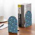 thumbnail image 5 of KLL Dinosaur on the Beach Vacation Print Wood Book Ends for Shelves,1 Pair Wood Bookends Book Holder Stand Decorative, Book Stoppers for Heavy Duty Books CD File Video Games, 5 of 8