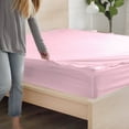 thumbnail image 5 of DNG Creations 5 Piece Zipper Sheet Set - Include (1 Elastic Fitted Sheet , 1 Base Sheet has Zipper, 1 Flat Sheet And 2 Pillowcase) 18 Inch Deep Pocket ( Solid Light-Pink - King ), 5 of 7