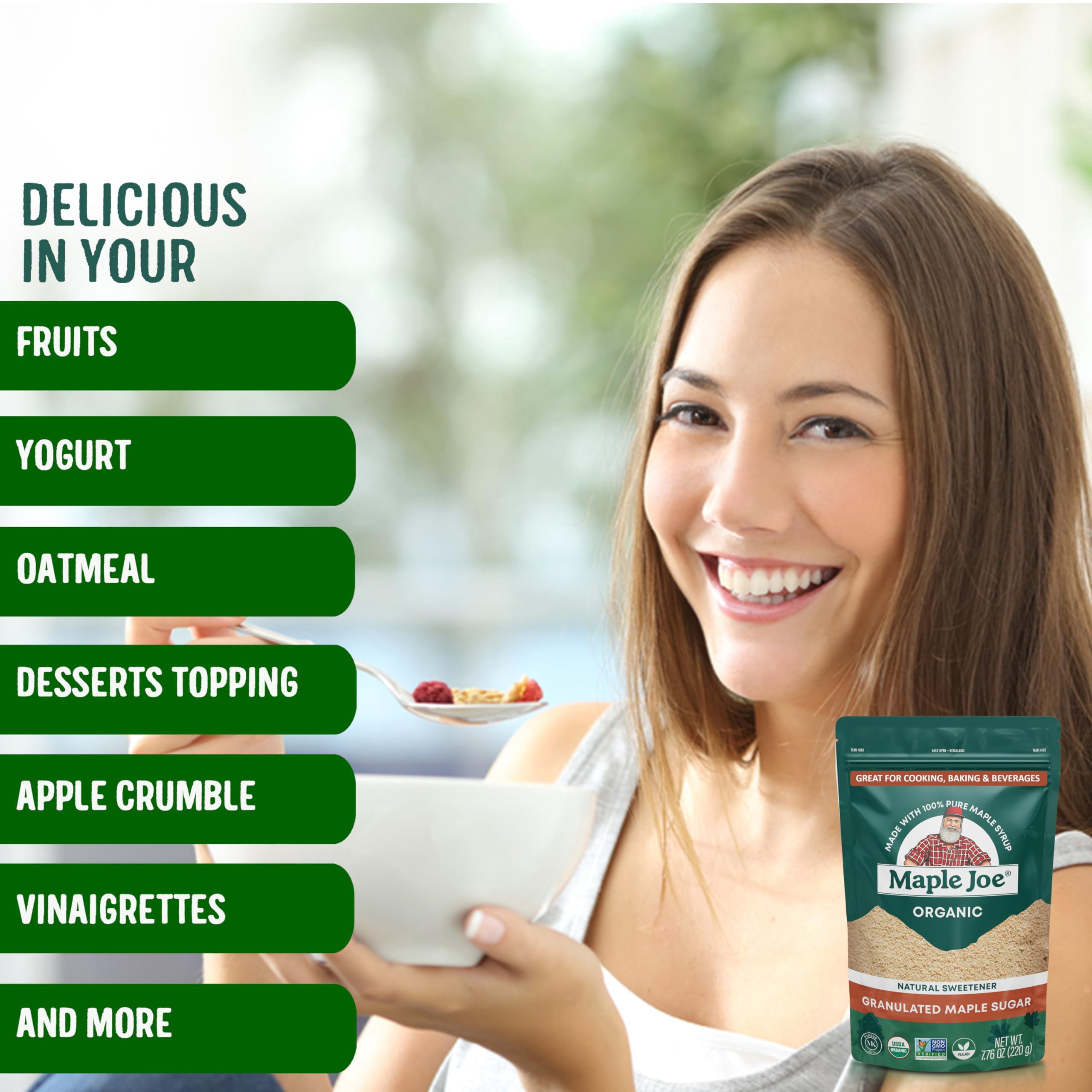 Maple Joe Organic Maple Sugar 7.76 oz (Pack Of 12)