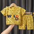 thumbnail image 2 of UAYOTSE Toddler Newborn Baby Boy Outfit Short Sleeve Tops Pants Clothes Set Infant Boys Summer Winter 2PCS,Sizes 3-4 Years, 2 of 4
