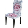 thumbnail image 3 of muroi Happy New Year Snowflake Art Dining Chair Slipcovers Set of 6,Removable Washable Parson Chair Covers for Dining Room,Living Room,Kitchen Christmas Decorations, 3 of 6