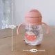 thumbnail image 5 of Taza de agua para bebé de 350ml, mango para chico, biberón para aprender a alimentar a beber, antiasfixia con bola de gravedad, taza de entrenamiento para niños con pajita, 5 of 6