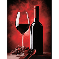 Red Wine and Grapes Canvas Print/Wall Art， Perfect for Dining Room， Kitchen， Bar， Restaurant， Wine Cellar Decoration