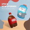 thumbnail image 3 of [Paquete de 2] Estuche de silicona para Airpods 2/1, estuche para Airpods Kawaii con personaje de dibujos animados divertido en 3D con llavero para niños, adolescentes, niños y niñas (sport Wat, 3 of 5