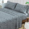 thumbnail image 2 of King Size Bed Sheets Set PC Soft Cooling Thread Count Microfiber Printed Sheet Deep Pocket Breathes Better Machine Washable Tropical Palm Tree Fronds Patterned Double, 2 of 6