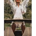 thumbnail image 2 of LinYooLi Women's Sequin Tassel Jacket Sparkle Retro Long Sleeve Reflective Fringe Jacket Sequin Coat, 2 of 5