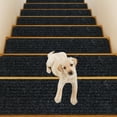 thumbnail image 1 of Gymax 15 PCS Slip-resistant Stair Mats 30'' x 8'' Non-Slip Stair Treads Carpet Black, 1 of 10