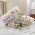 thumbnail image 2 of Waterproof Throw Pillow Covers Set of 2, 20x12 Inch Spring Floral Decorative Pillowcases Outdoor Pillow Slip Cushion Covers Set for Couch Tent Pink Tulip Summer Botanical Rustic, 2 of 7