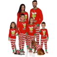 thumbnail image 2 of Christmas Pajamas for Family Matching Pjs Xmas Set Long Sleeve Shirts Striped Pants for Christmas Sleepwear, 2 of 4