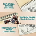 thumbnail image 2 of TPLHOUSE Racing Motorcycle Coloring Book Spiral Bound for Adults, A5 Wooden Cover, 30 Sporty Coloring Pages of Racing, Classic and Sport Motorbike for Stress Relief and Relaxation, 2 of 6