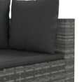 thumbnail image 3 of vidaXL 3 Piece Garden Sofa Set with Cushions Grey Poly Rattan, 3 of 5