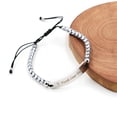 thumbnail image 7 of Faith Over Fear Bracelets, Gear-Shaped Hematite Silver Color Cuff Bracelets Inspirational Gifts for Women and Men Y2300 (White), 7 of 7