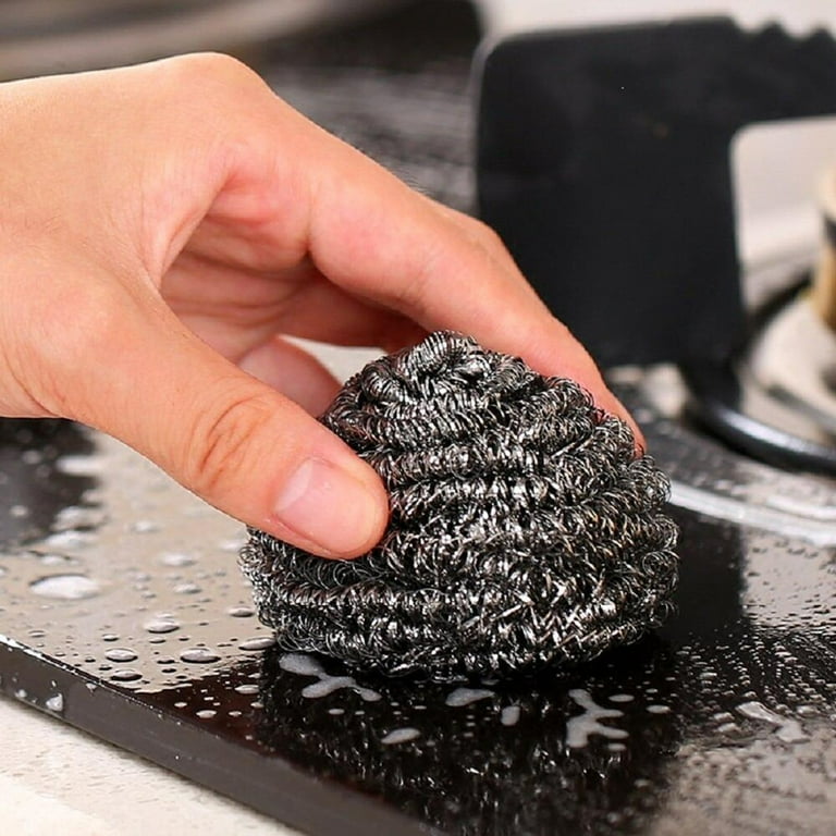 1 Pcs Stainless Steel cleaning brush Finger Cast Iron Cleaner Chain Mail  Palm Brush Scrubber Brush Kitchen Wash Tool