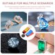 thumbnail image 2 of Lupa antigua con gemas, lupa de aleación de cobre esmerilado, 2 of 6