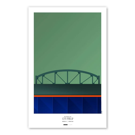New York Mets Minimalist Citi Field 11" x 17" Art Poster