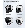 thumbnail image 2 of Casco de moto ILM Open Face 3/4 Half DOT modelo 726X blanco, 2 of 9