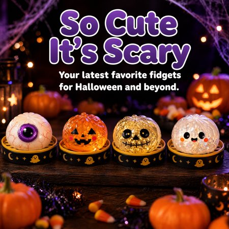 Halloween Ghost Dumpling Squishy, Dumplings Squishies with Steamer Stress Balls, Stretchy Clear Gel Fidget Sensory Toy, Halloween Birthday Holiday Desk Gift for Kids Adults A11 Random-1PCS
