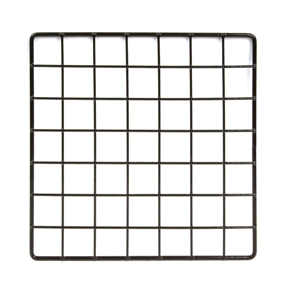 Econoco Commercial Epoxy Coated Grid Cubbies, 10" Length x 10" Width, Black (Pack of 48)
