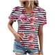 thumbnail image 1 of Top de Verano Mujeres Cuello en V Casual Manga Corta Primavera Y Top de Verano, Tops Cortos para Mujeres, 1 of 1