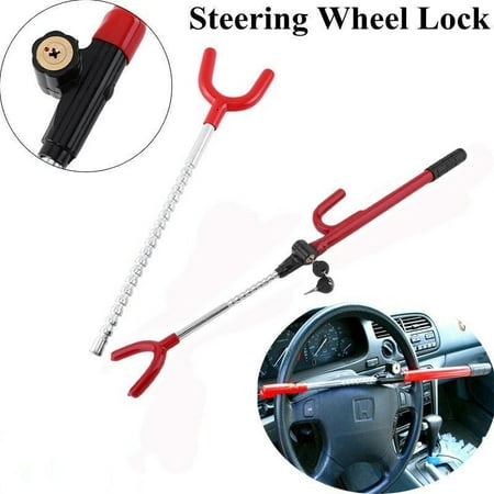 HURRISE Anti Theft Security Single Hook Steering Wheel lock Steering Wheel Caw Anti-theft Device Protection for Car