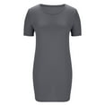 thumbnail image 6 of Caywon Nightgowns for Women Cotton Sleep Shirts Short Sleeve Nightshirt Crew Neck Night Gown Comfy Sleepwear Nightdress Casual Sleepdress Soft Sleepwear, 6 of 7