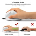 thumbnail image 2 of SHARE SUNSHINE Wired Vertical Mouse 3DPI 6 Button Ergonomic Design for Laptop Desktop (White), 2 of 7