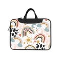 thumbnail image 2 of YFYANG 13 inch Universal Laptop Bag Oxford Cloth Laptop Sleeve, Multi-functional Abstract Rainbow Cute Cloud Graffiti Pattern Notebook Computer Messenger Bag Handbag, 2 of 8