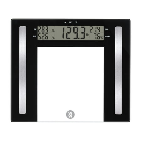 Weight Watchers by Conair Glass Digital Display Body Analysis Body Weight Scale w/Bluetooth Tech 400lb capacity WW711XF